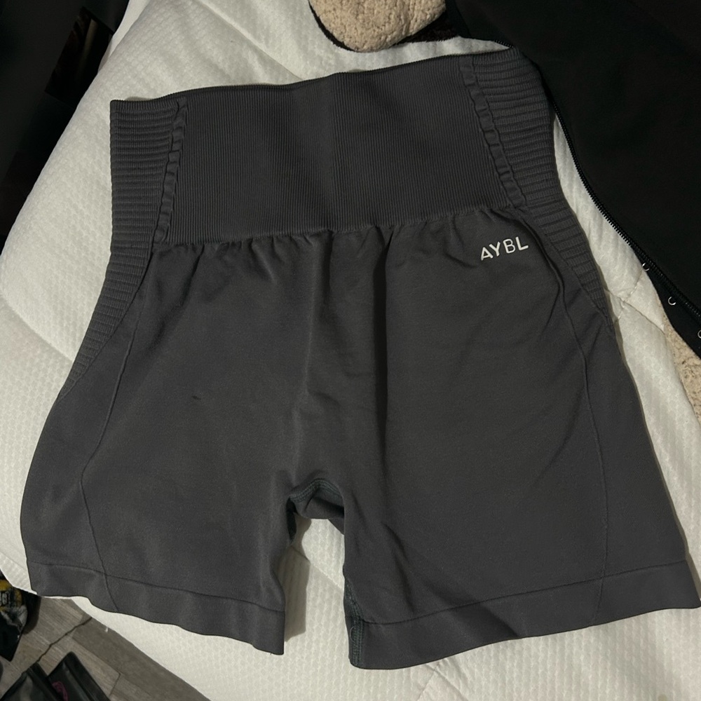 AYBL Women's Charcoal High-Waisted Shorts